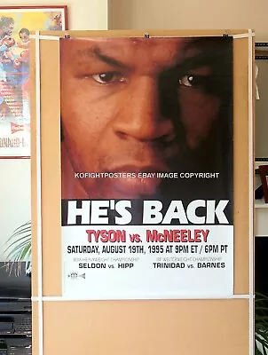 MIKE TYSON Vs. PETER McNEELEY : Original (KINGVISION) CCTV Boxing Poster 10D • $155.42