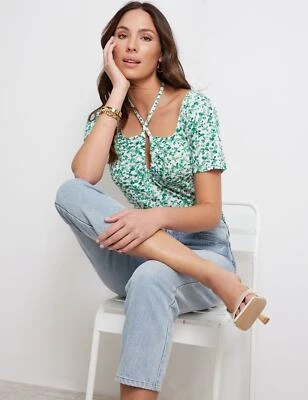 $17.05 • Buy Katies Short Sleeve Tie Neck Top Womens Clothing  Tops Tunic