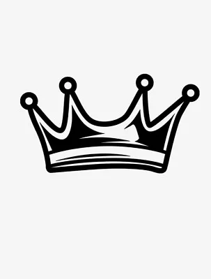 Crown Vinyl Sticker Decal King Queen - Choose Size & Color • $3