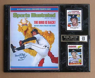 Detroit Tigers' Mark Fidrych Sports Illustrated Photo Plaque With Printed Sig ! • $49.95