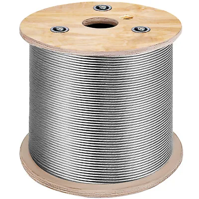 VEVOR T304 3/16  Stainless Steel Cable 7x19 Steel Wire Rope Railing Kit 500ft • $89.17