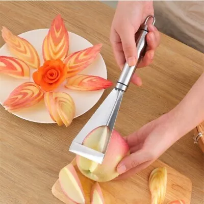 Stainless Steel Fruit Carving Knife Triangular Shape Vegetable Knife Slicer NEW • $4.99