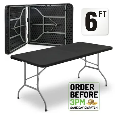 6 Foot Folding Car Boot Market Folding Camping Table Buffet Garden Trestle • £47.99