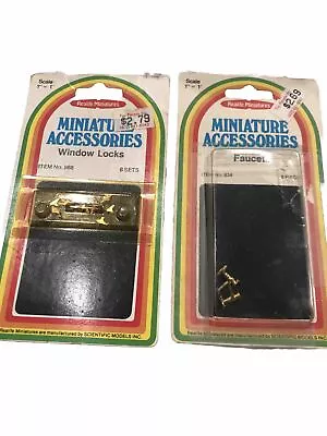 Realife Miniatures Brass Faucets & Window Locks Dollhouse Accessories • $15