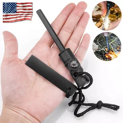 $6.99 • Buy Outdoor Fire Starter Flint Steel Striker Survival Kit Ferro Rod Camping Tool