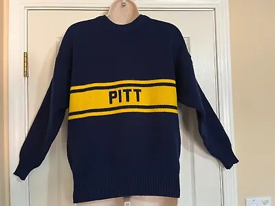 University Of Pittsburg PITT Vintage Acrylic Made In USA Sweater Medium Unisex • $22.99