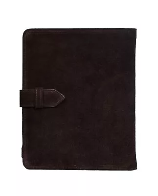 New Deluxe IPAD 2 3 & 4 Brown Suede Real Genuine Leather Luxury Cover Case Stand • £16.99