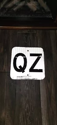 Vintage Metal QZ Quiet Zone Railroad Sign 12 X12  Heavy Duty Reflective  • $35