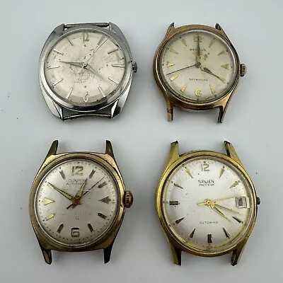 Vintage Men's Automatic Watch Lot 4 Watches GRUEN BENRUS WALTHAM CLITON - AS IS • $15.50