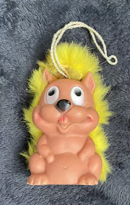 £21.20 • Buy Vintage PLASTECH Squirrel Troll Gonk Hanging Toy Yellow Fur Hair 4”