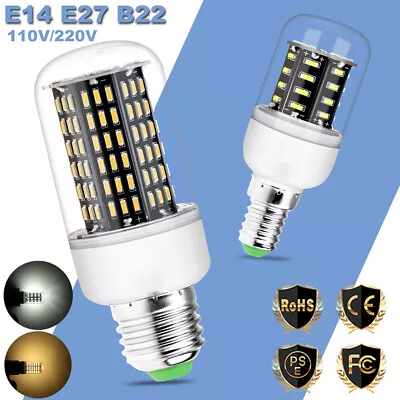 12W - 35W LED Corn Light Bulbs E12 E14 E26 E27 B22 Energy Saving White Lamp 110V • $6.49