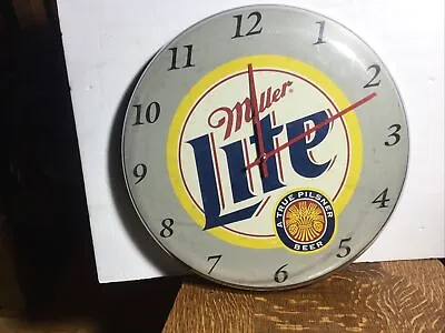 Miller Lite Beer Bar Vintage Advertising Clock  15 - Great! 2001 • $23.80