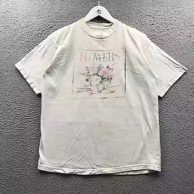 Vintage 1994 Marjolein Bastin Flower Art T-Shirt Mens Large L Short Sleeve White • $9.99