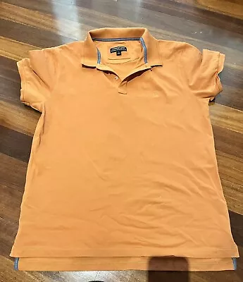 Country Road Polo T-shirt Mens Size L Large Burnt Orange Short Sleeve Collared • $5