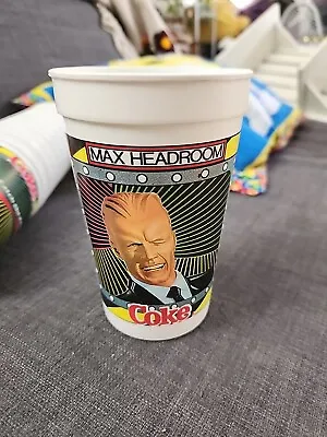 VTG 80s Max Headroom Promo Coca Cola Plastic Drink Cup - Coke TV Catch The Wave • $6.99