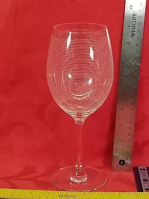 Mikasa CHEERS Etched White Stemmed Wine Glass 16 Oz Barware Swirl • $14.25