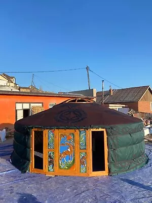 Hand-Carved Mongolian Yurt - 6.80m-made In Mongolia. • £18000