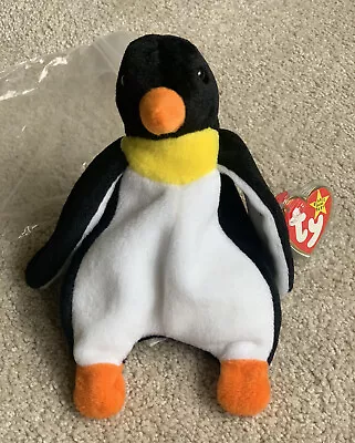 Ty Beanie Baby Retired 1995 “Waddle  The Penguin W/ Tag Protector PVC Pellets • $4.99