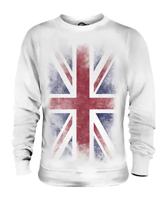 Union Jack Faded Flag Unisex Sweater Top Uk Gb Great Britain United Kingdom • £32