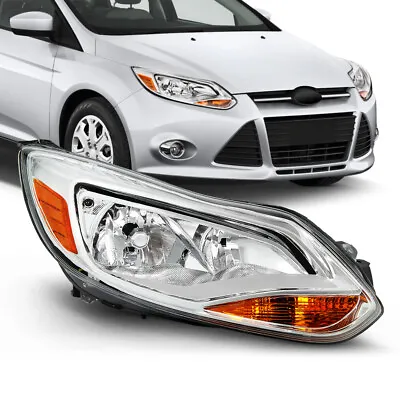 |Right Passenger RH Side| For 12-14 Ford Focus Chrome Headlight Replacement Lamp • $72.95