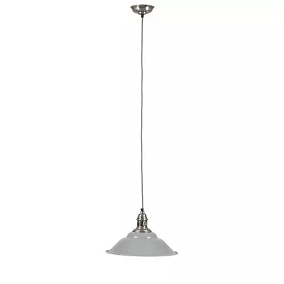 La Redoute LIFESTYLE Industrial Cafe Pendant Ceiling Light Grey Silver RRP £65 • £14.97