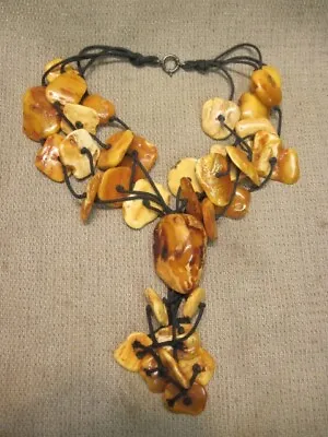 Vintage Genuine Massive Baltic Amber Necklace 232 G – Handmade In Denmark • $99.85