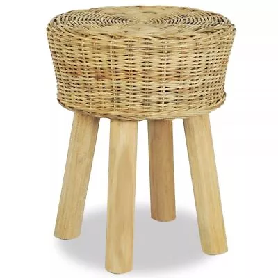 Bar Stool 35x45cm Natural Rattan Home Kitchen Office Cafe Chair  Z7H1 • £102.99