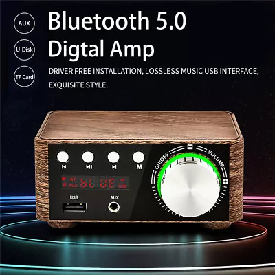 Power Amplifier With Bluetooth HiFi Stereo Digital Audio Amp 50W *2 Home Audio • £15.59