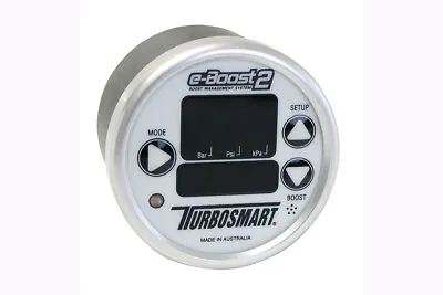$629.95 • Buy Turbosmart EBoost2 60mm White Silver Electronic Boost Controller Gauge