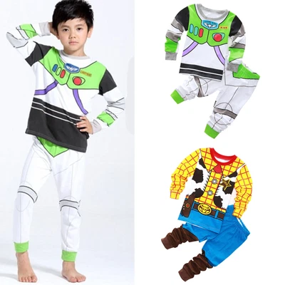 £5.88 • Buy Kid Boys Toy Story Buzz Lightyear Woody Pajamas Set Cosplay Costume Outfit New▲