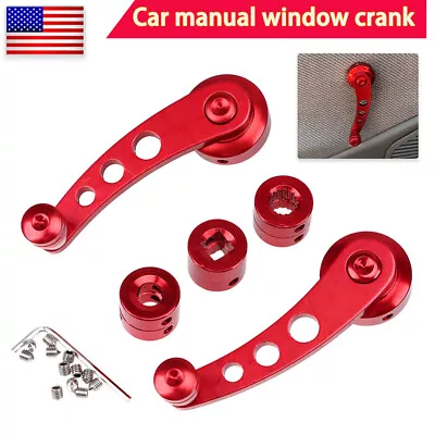 2PC For 1979-1995 Toyota Pickup Inside Left Right Window Winder Crank Handle RED • $34.25