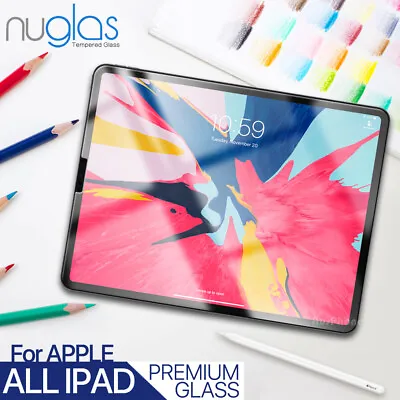 $10.95 • Buy Nuglas Tempered Glass Screen Protector For Apple IPad 10 9 8 7 6 5 Air Mini Pro