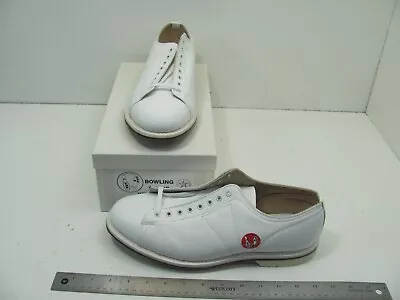 Vintage Linds Bowling Shoes Nos Pbs Mens Stock Pro White Size 11.5 Ee • $56.49