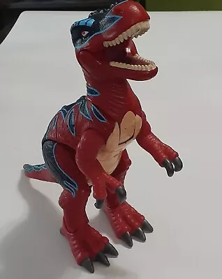 Mattel Imaginext 2004 Razor T-Rex Dinosaur Red Blue Roars Retro Toy Tested Works • $19.50