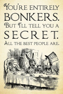 £3.99 • Buy Inspirational Art Print  Alice In Wonderland Quotes A4 Card Picture Poster