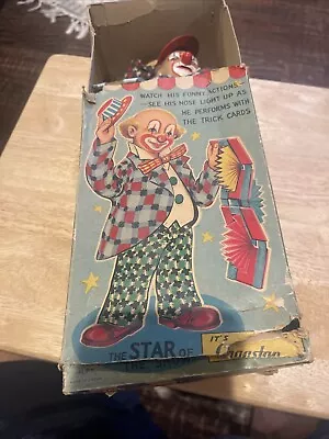 ALPS Clown The Magician 1950s Circus TIN TOY Japan For Parts NON-WORKING • $89.99