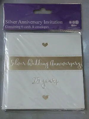 £2.99 • Buy Wedding Anniversary Invitations 25th 40th 50th 60th Silver Ruby Golden Diamond