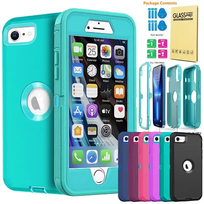 For IPhone 6 7 8 Plus SE 2nd 3rd 14 Shockproof Phone Case Cover+Screen Protector • $9.99