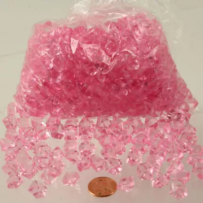 Acrylic Ice Crystals - 500 Piece Lot - PINK (Table Scatter Vase Fillers Decora • $10.89