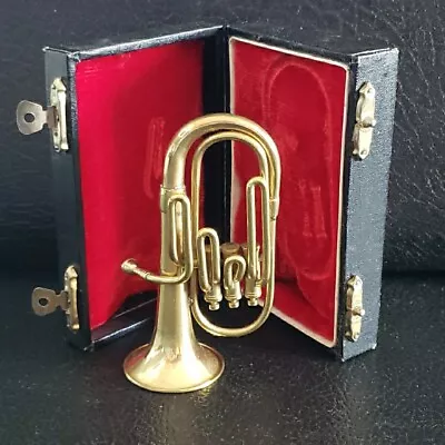 Vtg Miniature Real Brass Tuba Model Euphonium Mini Tuba Musical Instrument • $24.95