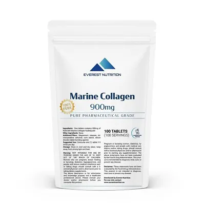 Marine Fish Collagen Hydrolyzate 900mg Tablets Skin And Joints Regeneration • $12.99