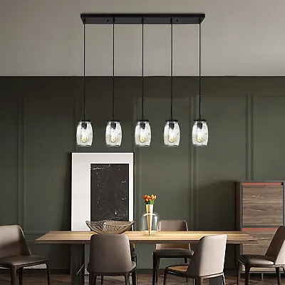 $69.35 • Buy Farmhouse Chandelier Mason Jar Hanging Pendant Hanging Loft Light Ceiling Lamp