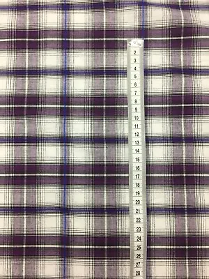 Poly Cotton  Multicolour Fabric Tartan Check Plaid 145 Cm Wide • £5.49
