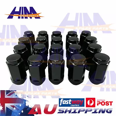 20 Pcs M14x1.5 45mm Long Black Acorn Wheel Nuts For Holden VE VF Teslas Etc • $27.89