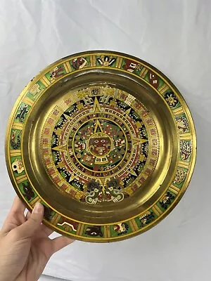 Aztec Calendar Metal Plaque Plate  • $25