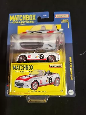 2023 Matchbox Collectors 18/20 2015 MAZDA MX-5 MIATA White New Near Mint • $4.89