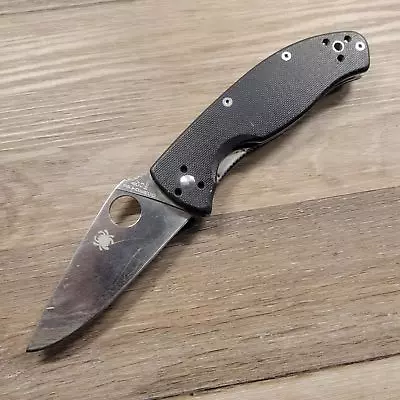 Spyderco Tenacious Liner Lock Pocket Knife Plain Edge Blade G10 Scales • $0.99