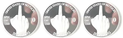 Zero F's Coin - Don't Give A F**k Coin - Lot Of 3 Coins • $11.99