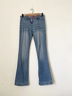 Miss Sixty 60 Vintage Y2K Blue Denim Low Rise Flare Jeans Waist 28” Leg 33” • £75