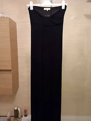 £2.95 • Buy Miso Black Strapless Maxi Dress Beach / Cover Up Full Floor Length Size 10